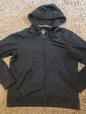 Nike Black Therma-FIT Full-Zip Hooded Jacket